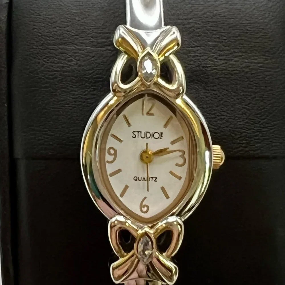 STUDIO Silver tone Cuff Watch